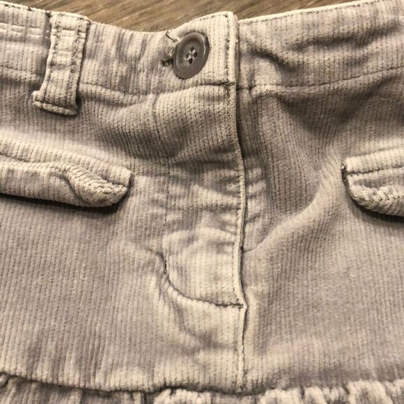 Lili Goufrette Girls Gray Corduroy Ruffle Skirt - Picture 2 of 5